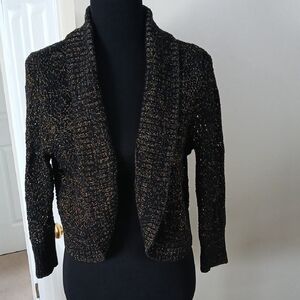 Jessica Black and Gold Textured Blazer